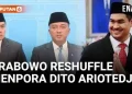 Prabowo Lakukan Reshuffle Kabinet, Dito Ariotedjo Diganti sebagai Menpora