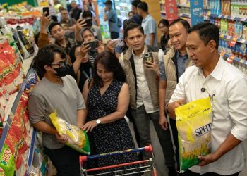 Dirut Sidak Distribusi Beras SPHP di Ritel Modern