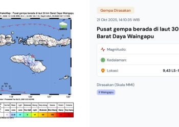 Gempa Terkini Selasa 21 Oktober 2025: Dua Kali Mengguncang Indonesia